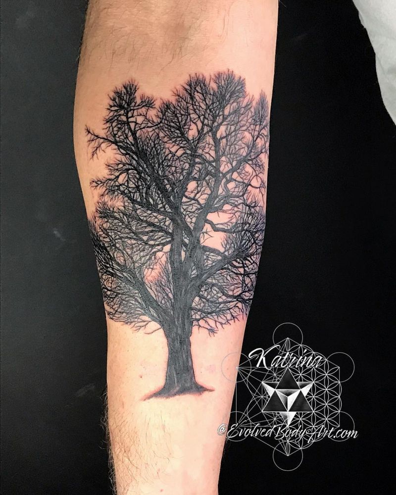 30 Pretty Oak Tree Tattoos You Will Love