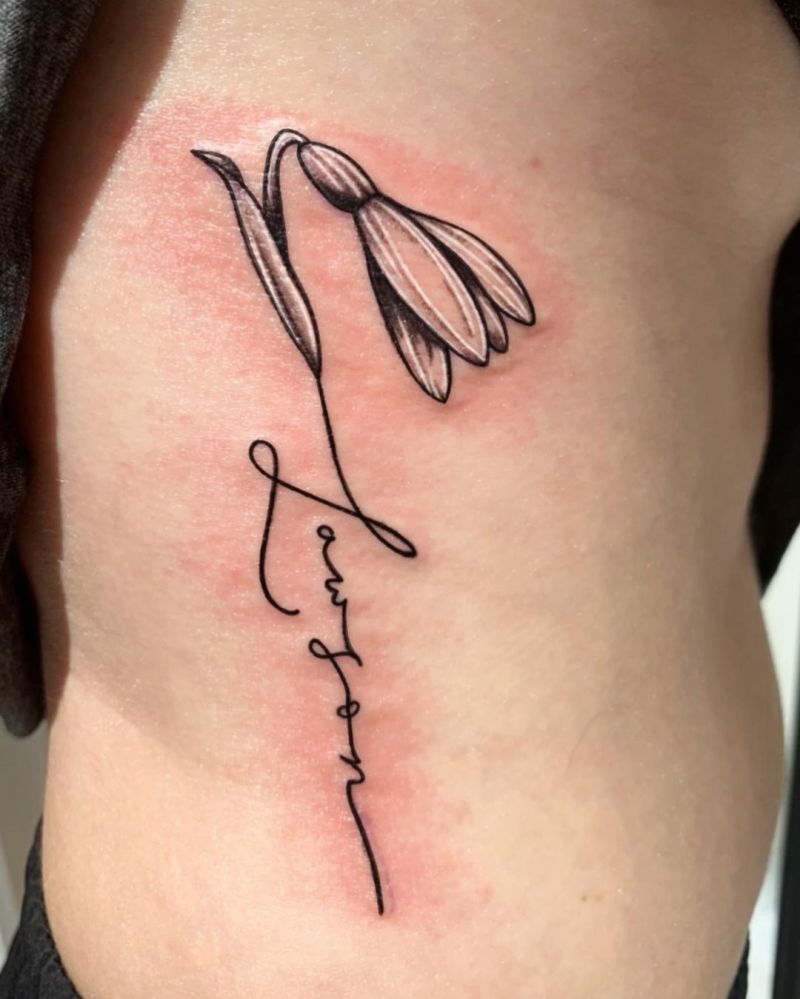30 Pretty Snowdrop Tattoos to Inspire You
