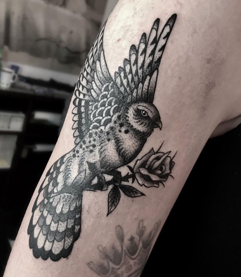 30 Pretty Kestrel Tattoos Give You an Unexpected Feeling