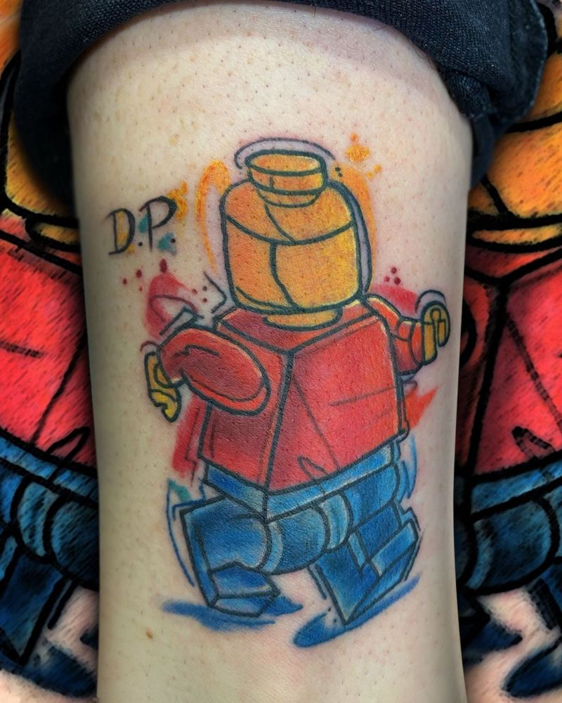 30 Pretty Lego Tattoos to Inspire You