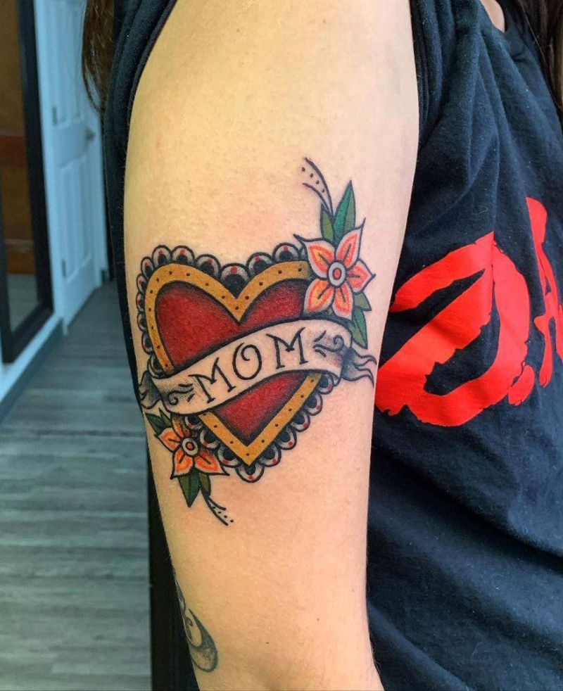 30 Pretty Mom Heart Tattoos You Must Try