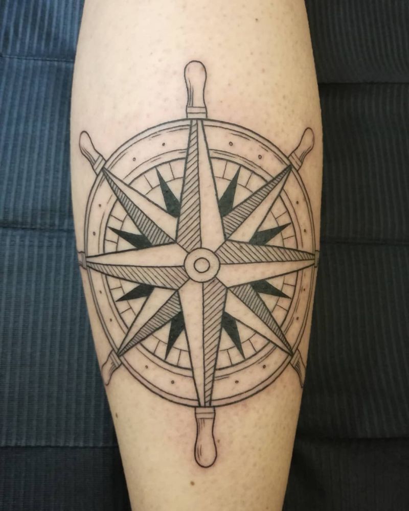 30 Pretty Rudder Tattoos You Must Try