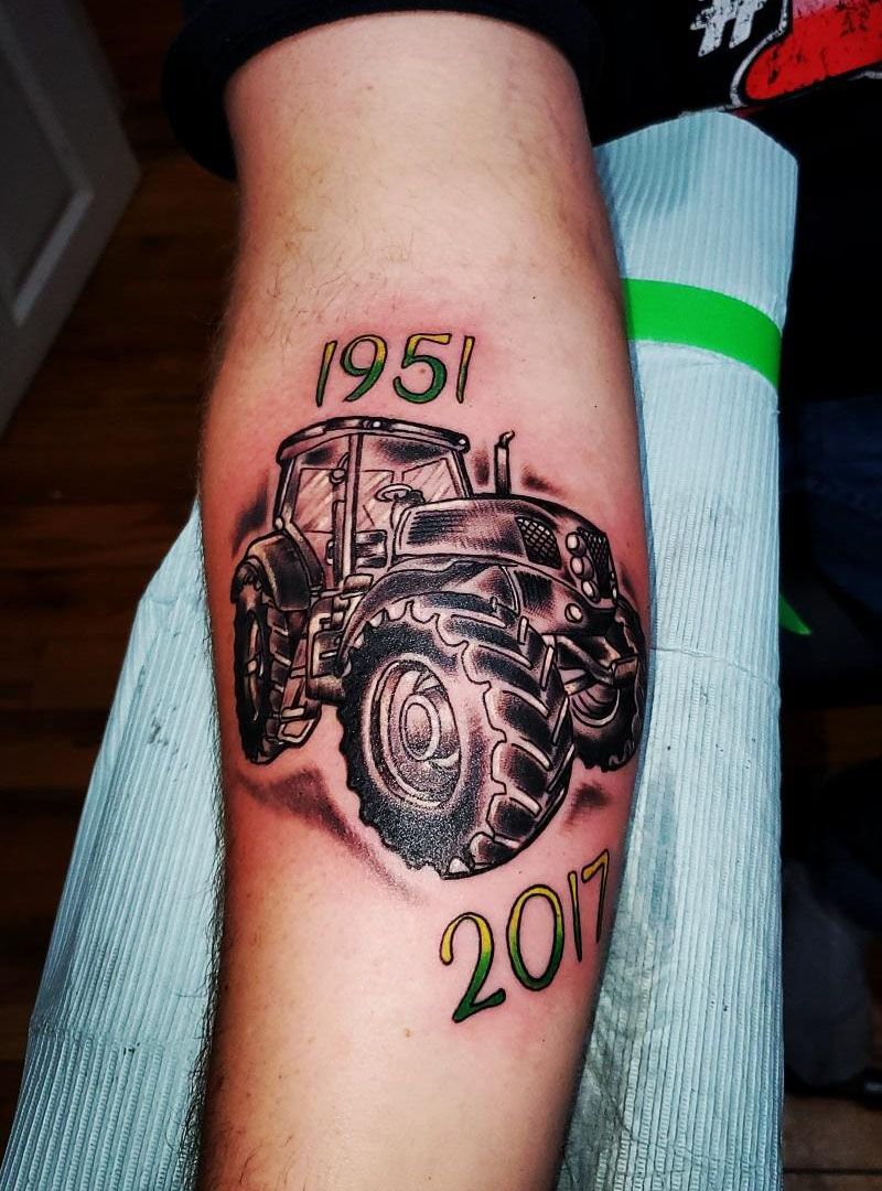 30 Perfect Tractor Tattoos to Inspire You