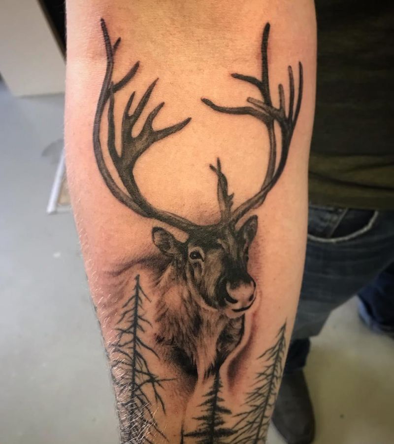 30 Pretty Caribou Tattoos You Will Love