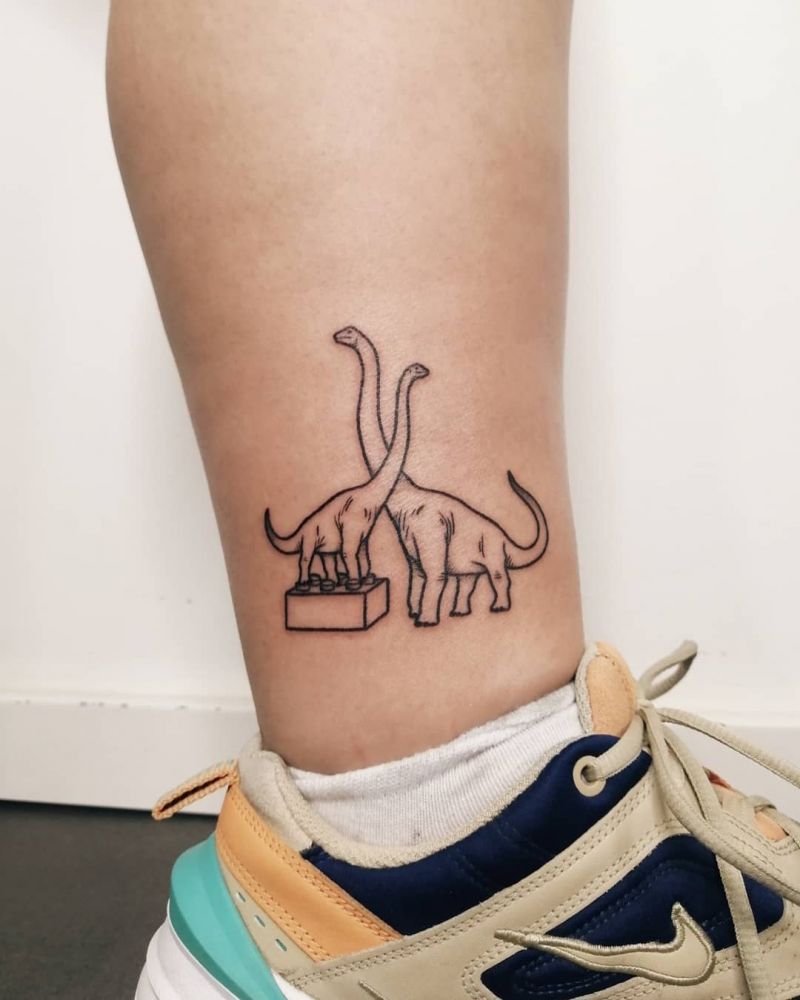 30 Pretty Lego Tattoos to Inspire You