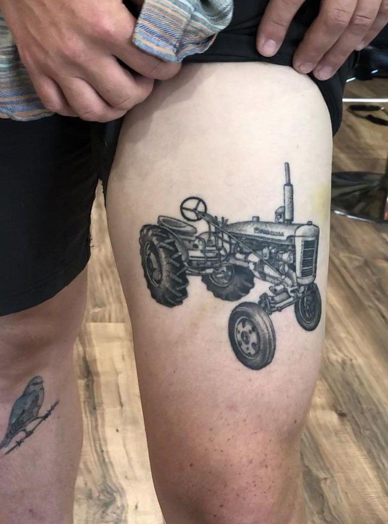 30 Perfect Tractor Tattoos to Inspire You