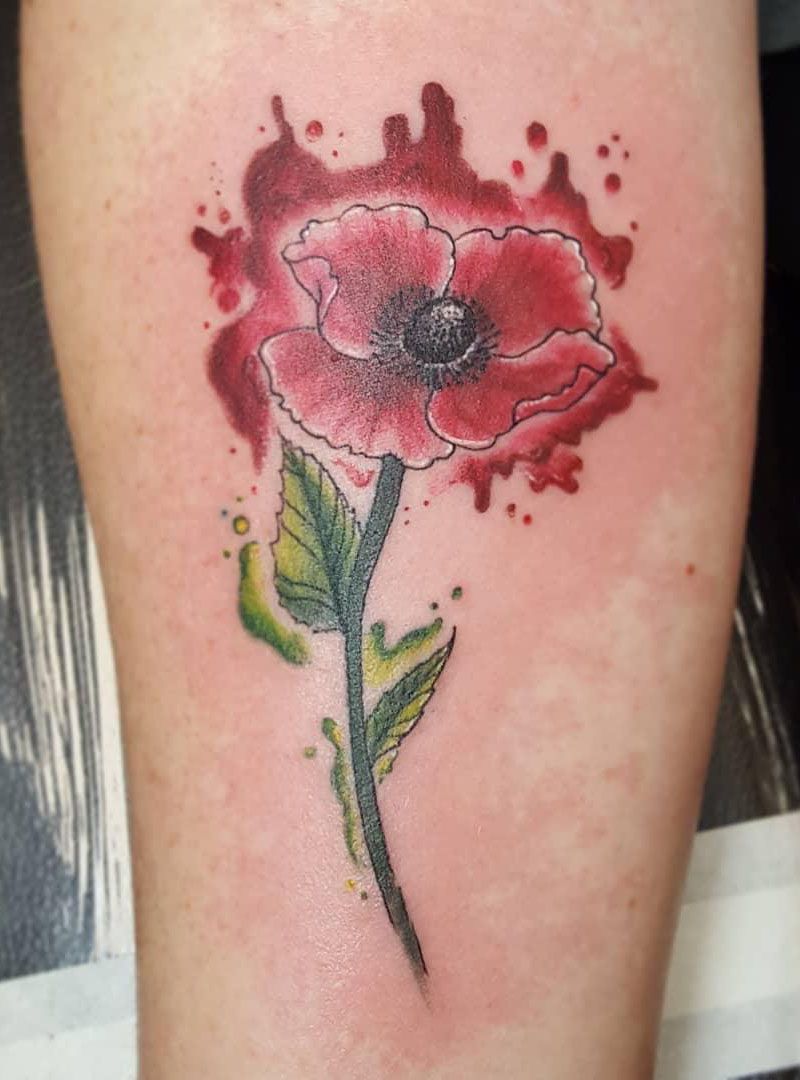 30 Pretty Watercolor Flower Tattoos You Will Love