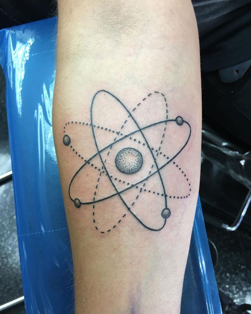 30 Pretty Atom Tattoos to Inspire You