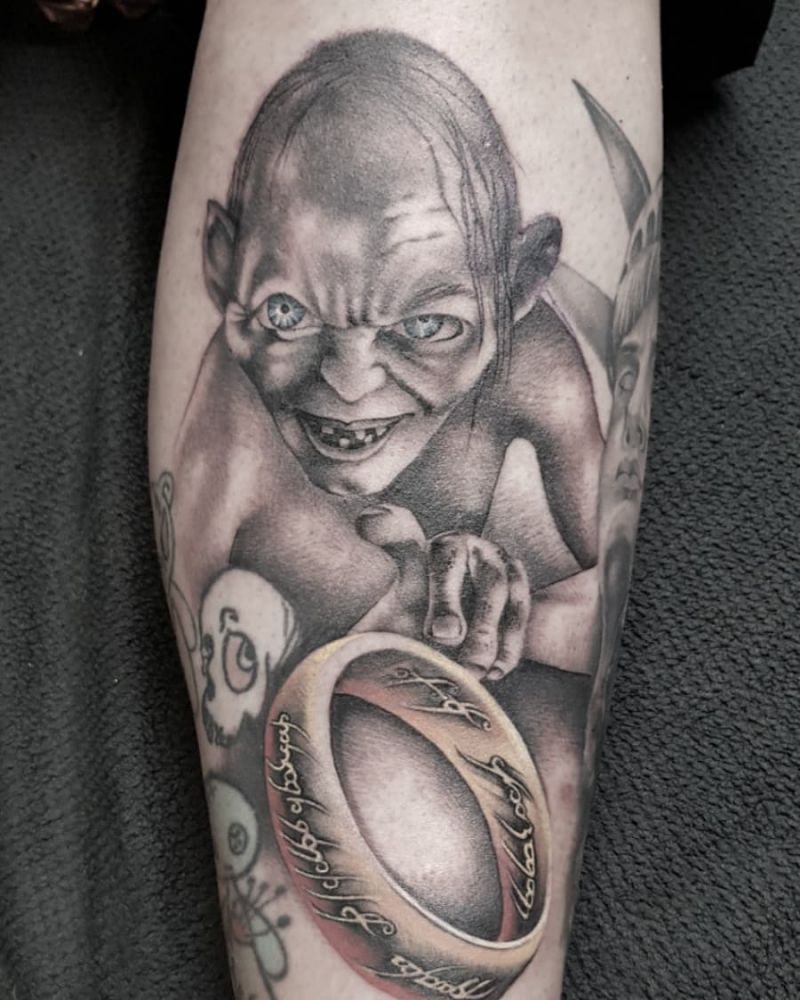 30 Pretty Gollum Tattoos to Inspire You