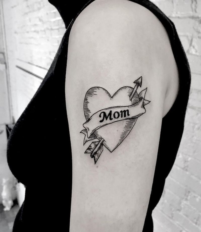 30 Pretty Mom Heart Tattoos You Must Try