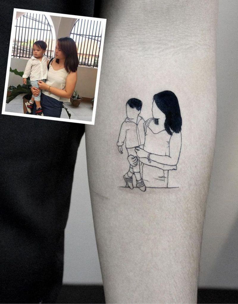 30 Pretty Mother and Son Tattoos You Will Love