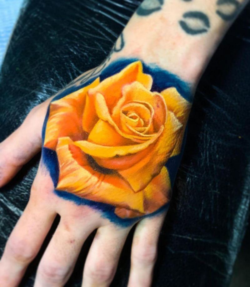 30 Pretty Yellow Rose Tattoos Make You Elegant and Beautiful