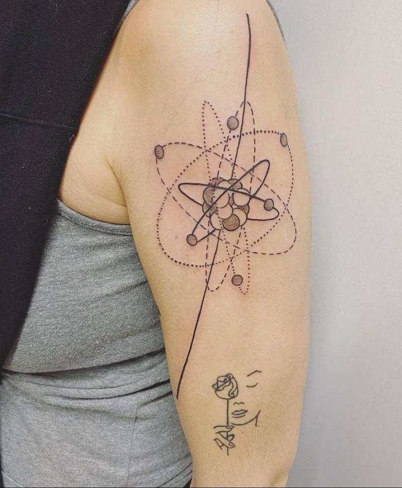 30 Pretty Atom Tattoos to Inspire You