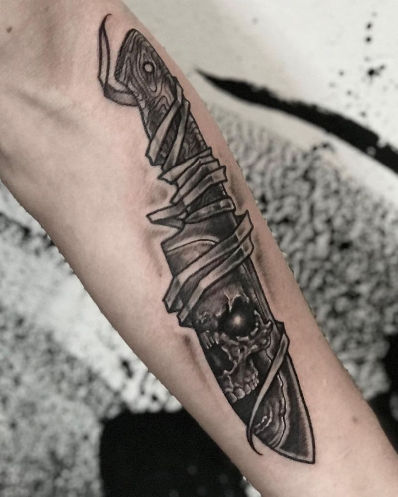 30 Pretty Knife Tattoos You Must Try