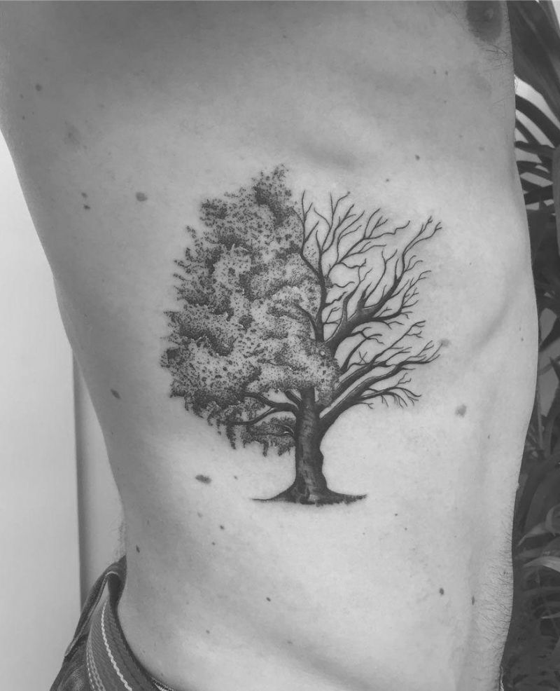 30 Pretty Oak Tree Tattoos You Will Love