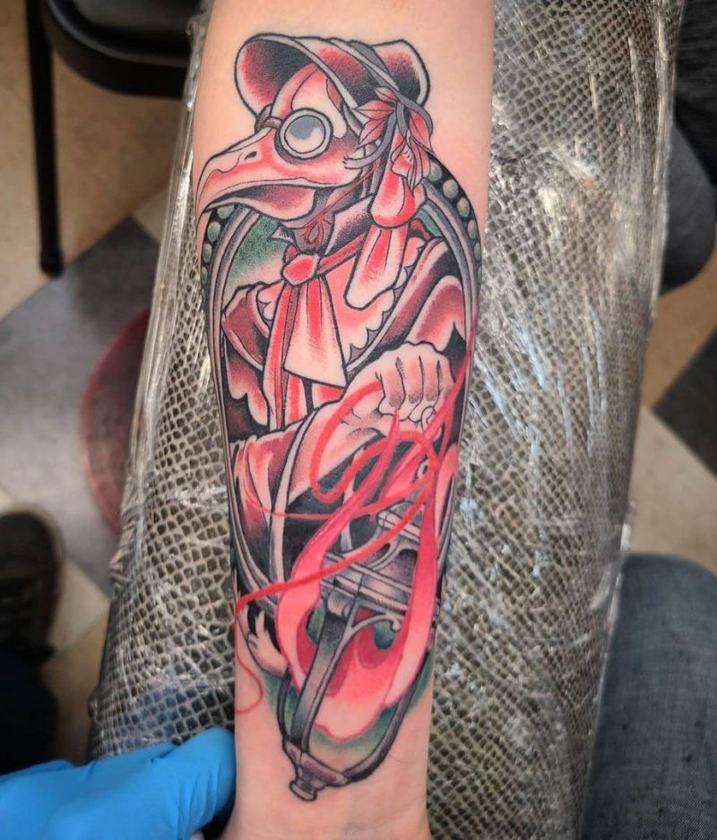 30 Pretty Plague Doctor Tattoos You Will Love