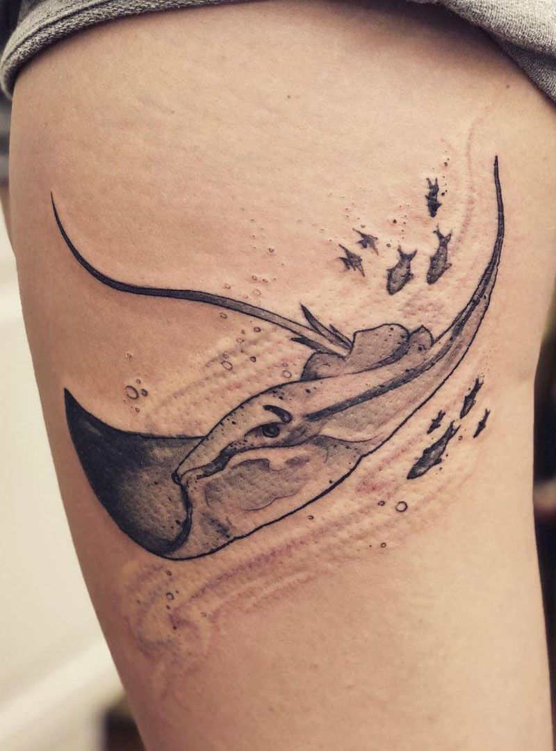 30 Pretty Stingray Tattoos Enhance Your Temperament