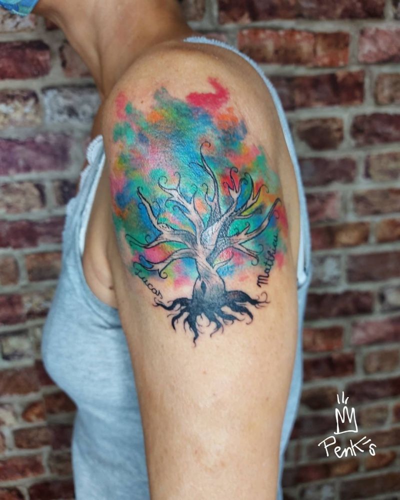 30 Pretty Aquarelle Tattoos You Will Love