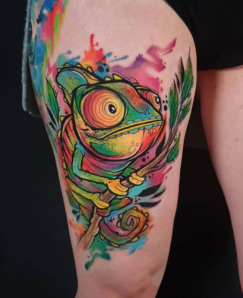 30 Pretty Chameleon Tattoos to Inspire You