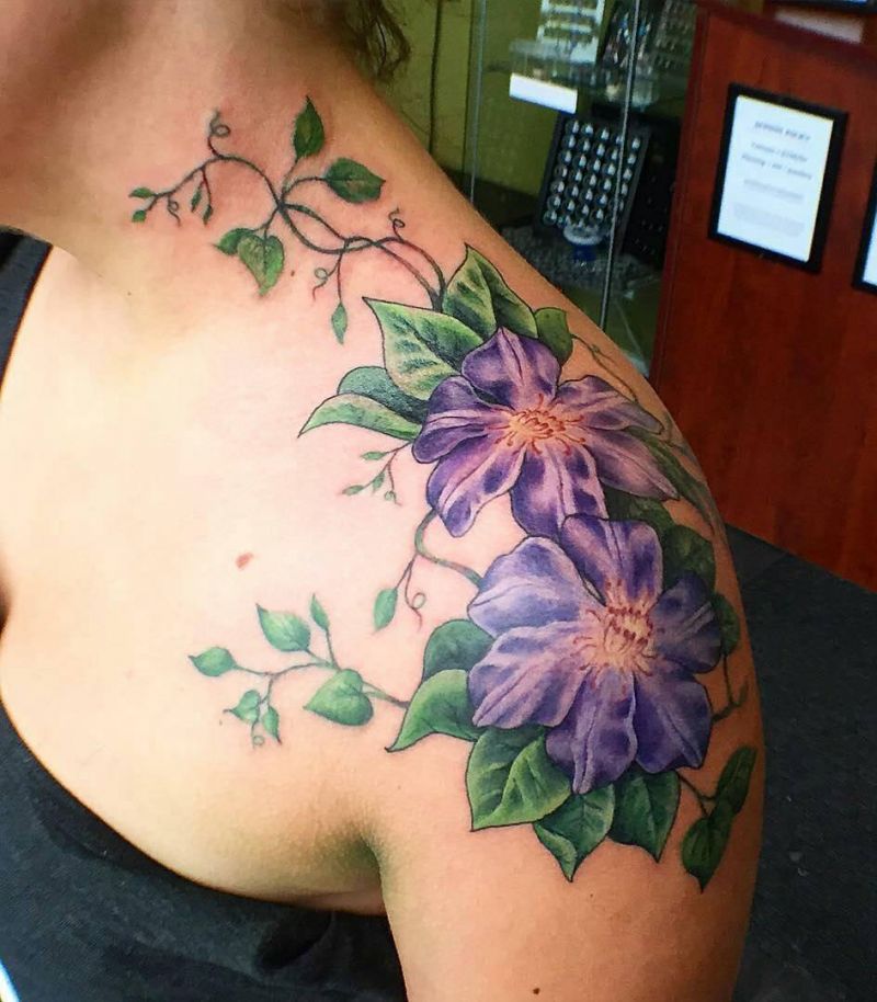 30 Pretty Clematis Tattoos You Must Try