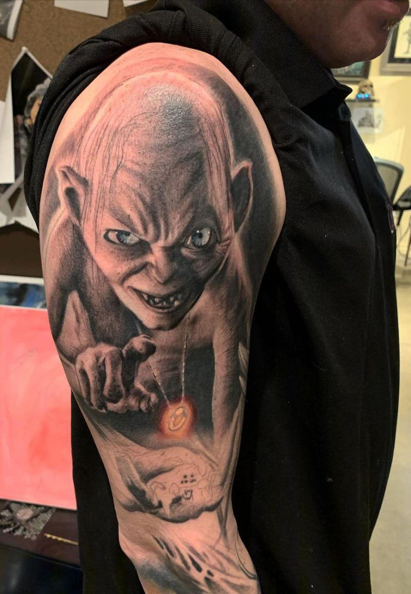 30 Pretty Gollum Tattoos to Inspire You