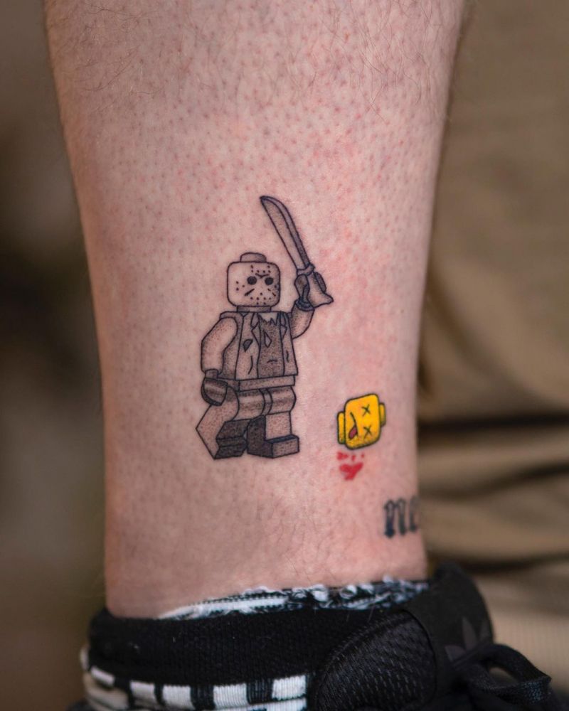 30 Pretty Lego Tattoos to Inspire You