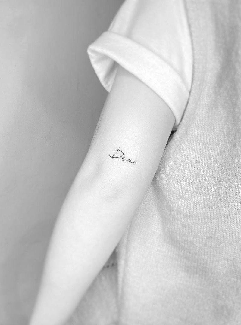 30 Pretty Lettering Tattoos to Inspire You
