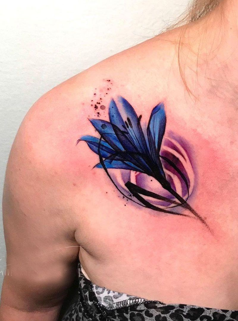 30 Pretty Watercolor Flower Tattoos You Will Love