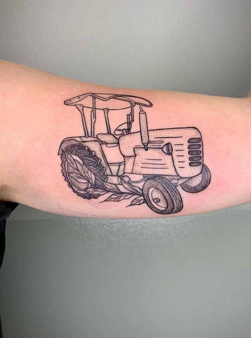 30 Perfect Tractor Tattoos to Inspire You