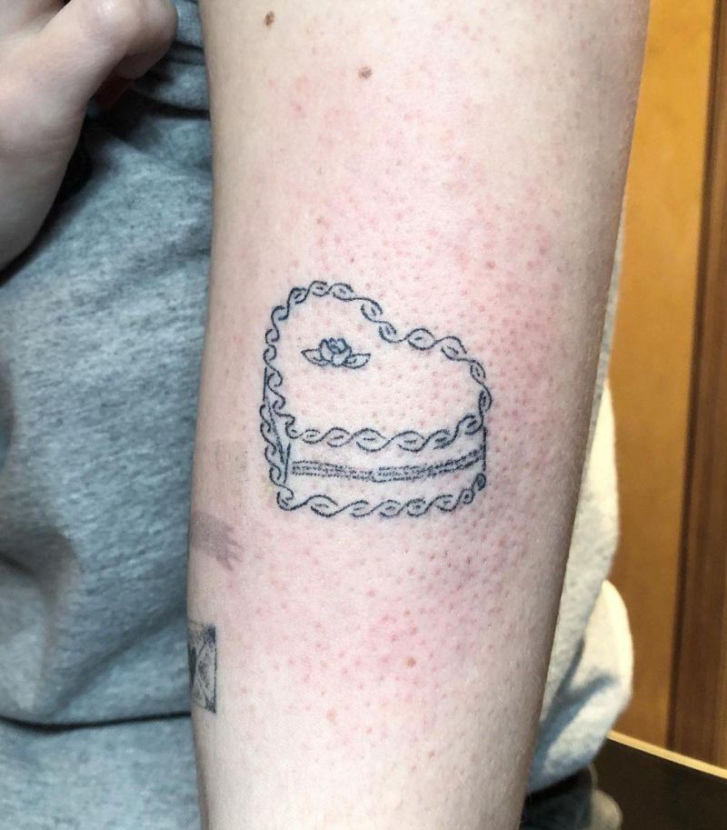 30 Pretty Cake Tattoos You Will Love