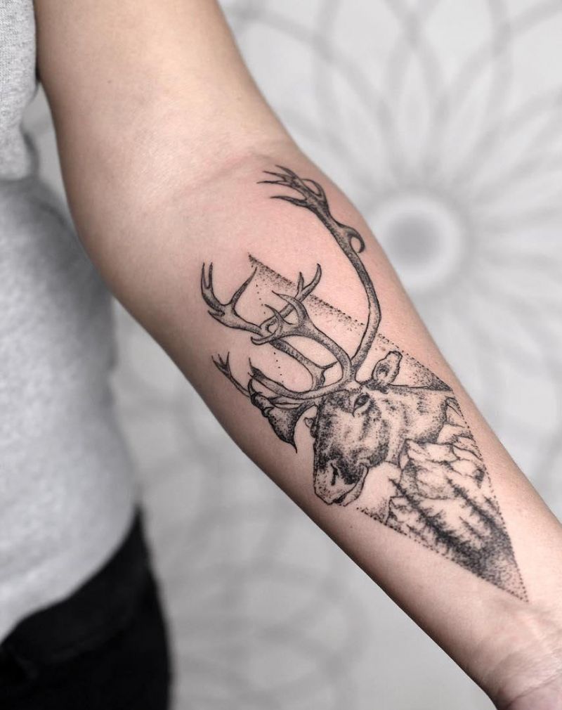 30 Pretty Caribou Tattoos You Will Love