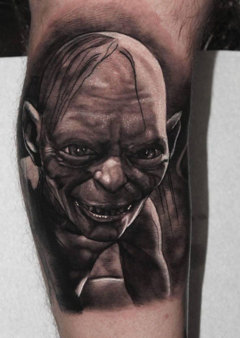 30 Pretty Gollum Tattoos to Inspire You