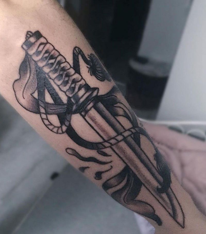 30 Pretty Katana Tattoos You Will Love