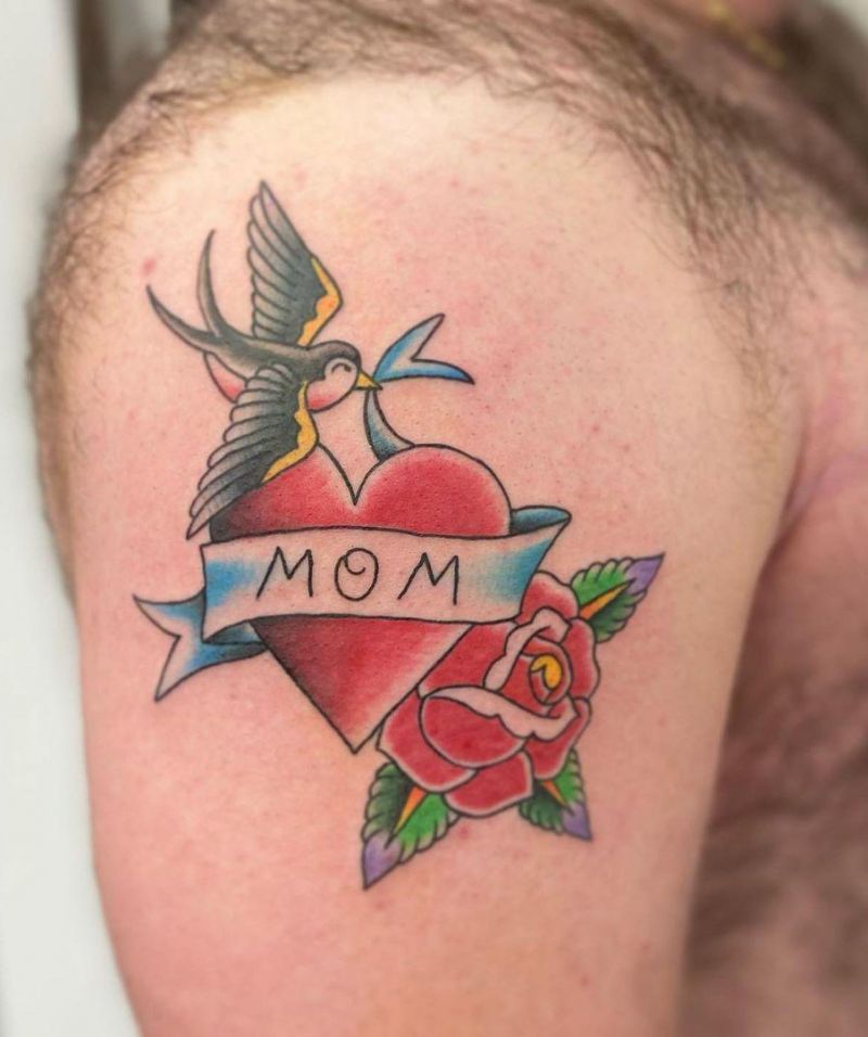 30 Pretty Mom Heart Tattoos You Must Try