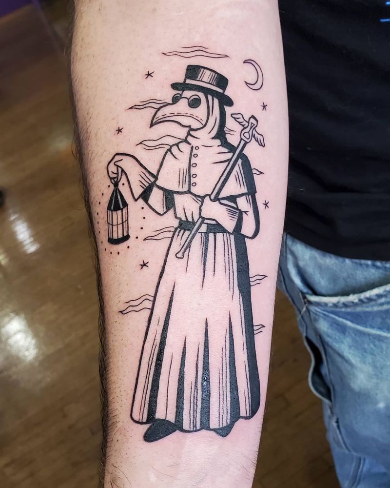 30 Pretty Plague Doctor Tattoos You Will Love