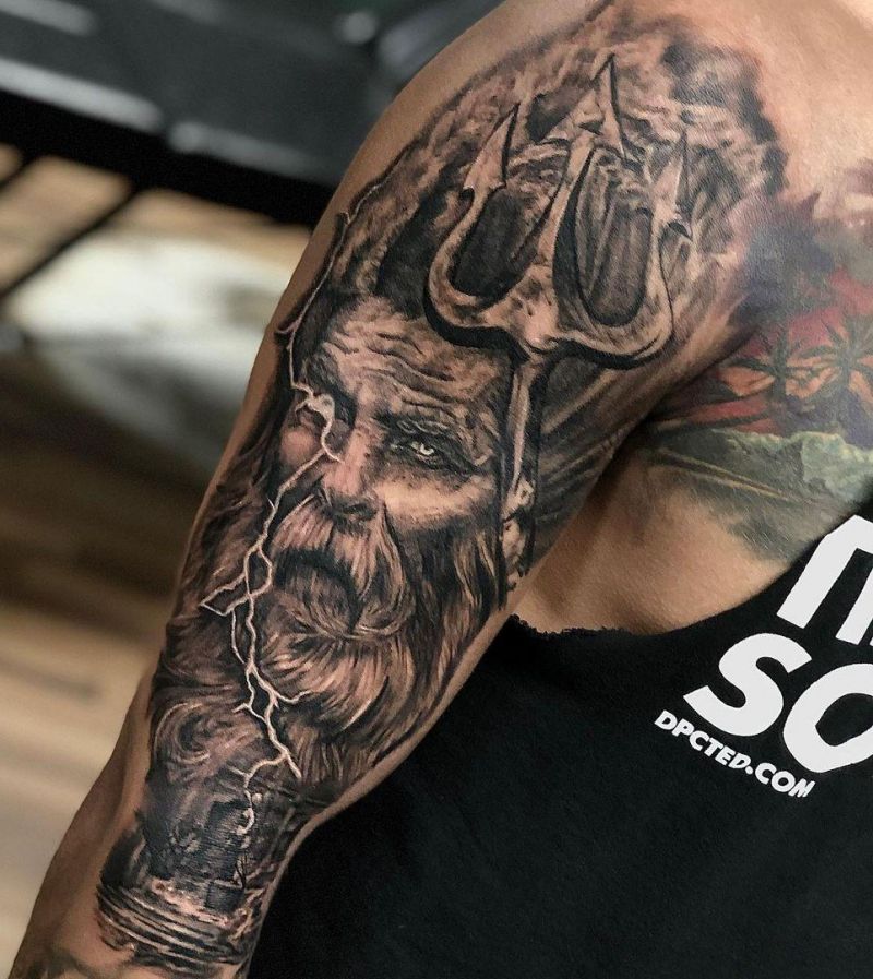 30 Pretty Poseidon Tattoos You Will Love