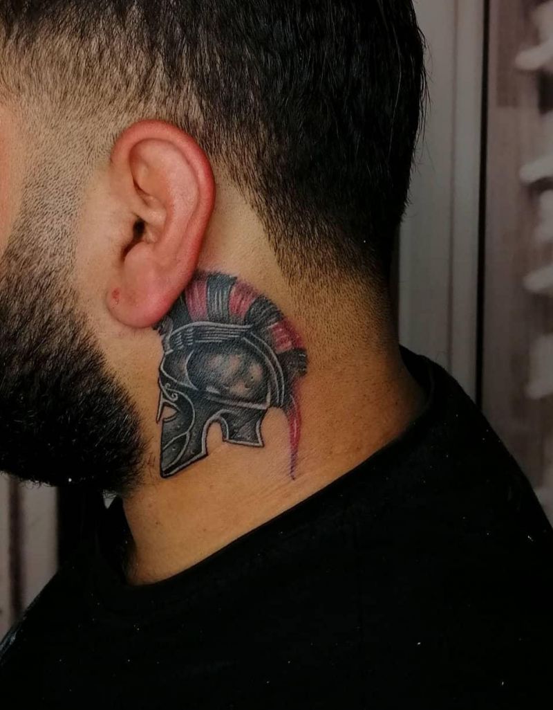 30 Pretty Helmet Tattoos to Inspire You