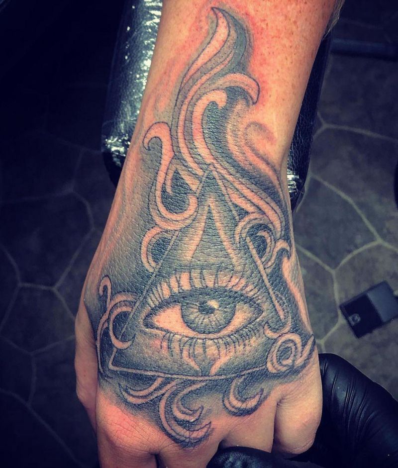 30 Pretty Triangle Eye Tattoos You Must Love