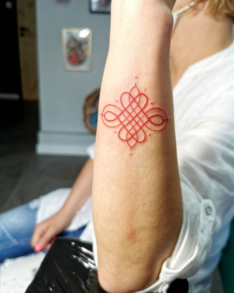 30 Pretty Endless Knot Tattoos You Must Try