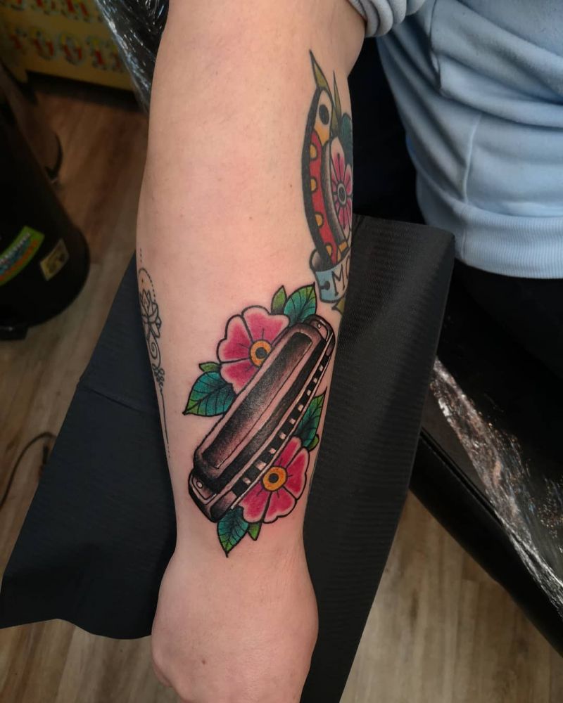 30 Pretty Harmonica Tattoos You Must Try