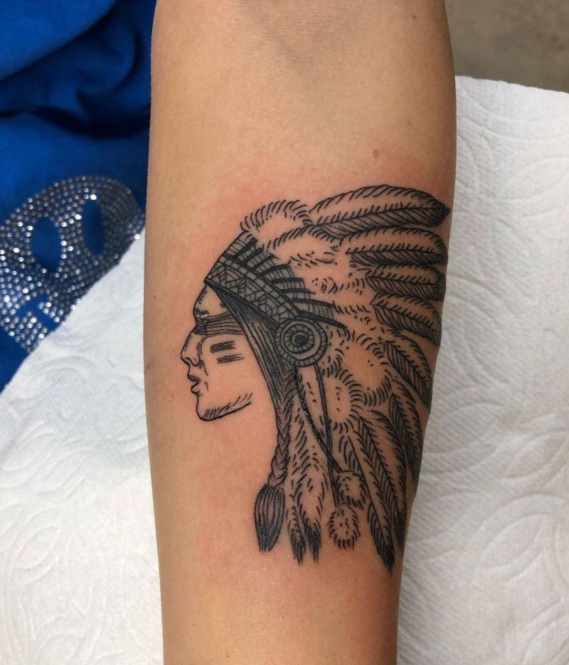 30 Pretty Headdress Tattoos You Will Love