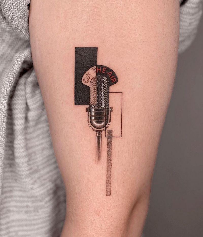 30 Pretty Microphone Tattoos Make You Attractive