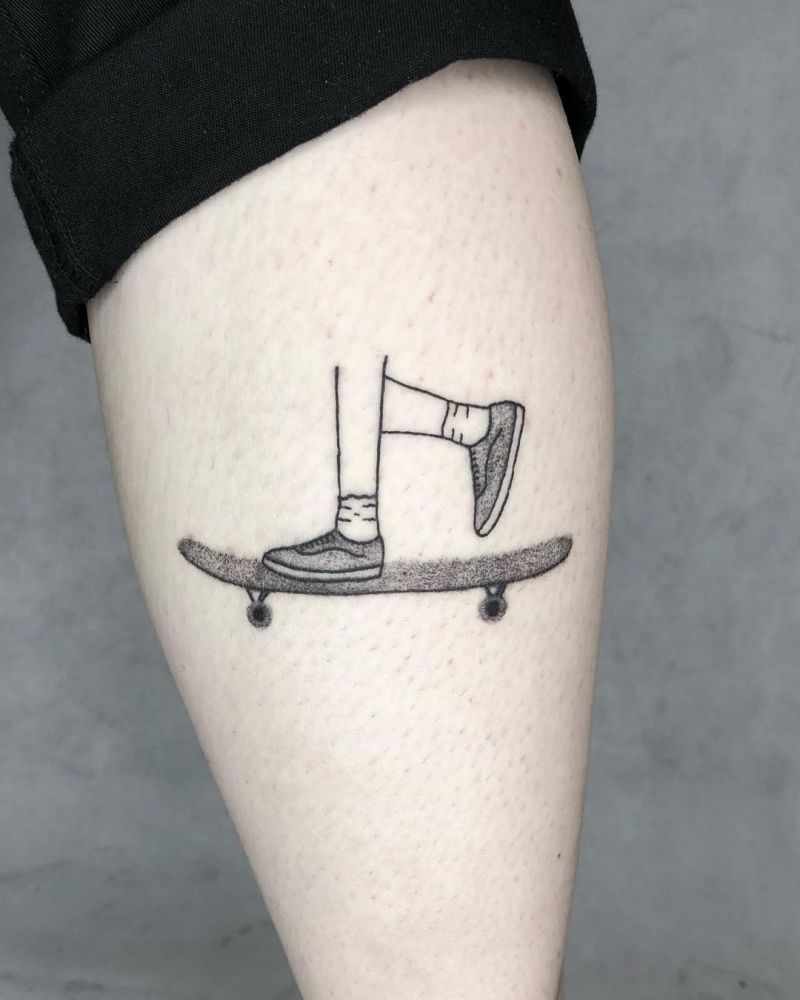 30 Creative Skateboard Tattoos You Can Copy