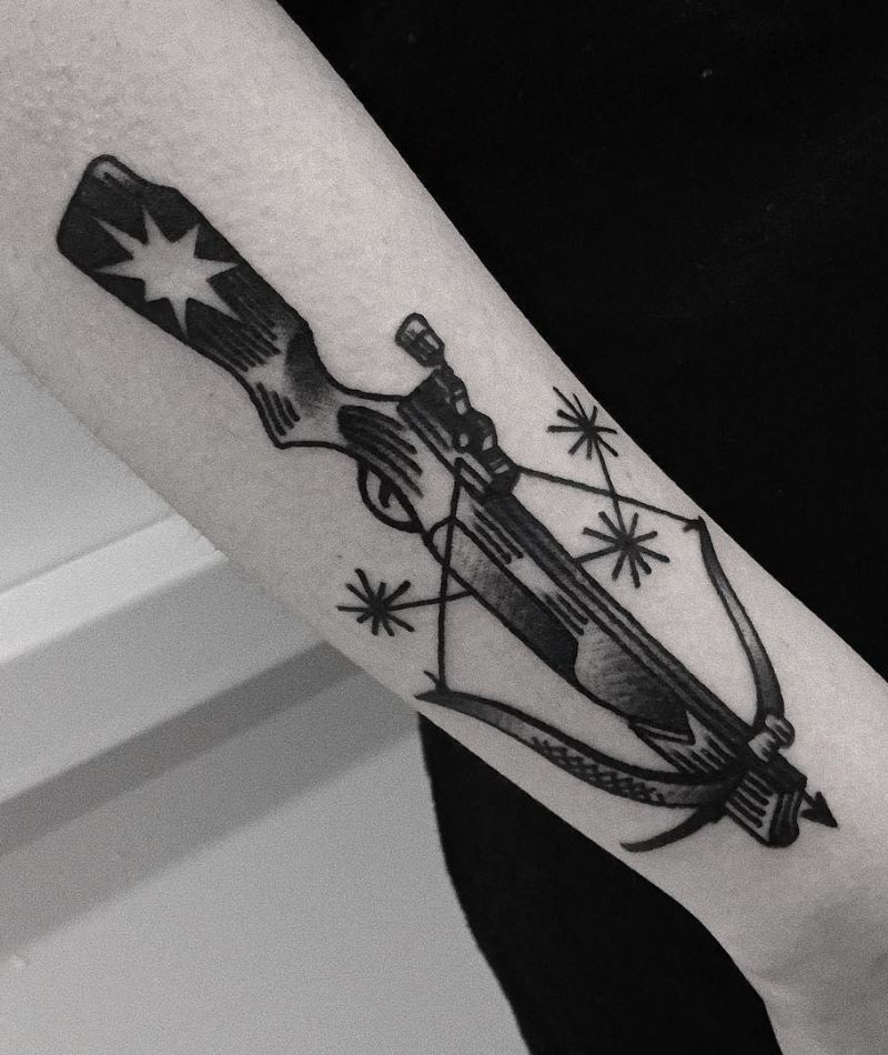 30 Pretty Crossbow Tattoos Make You Brave