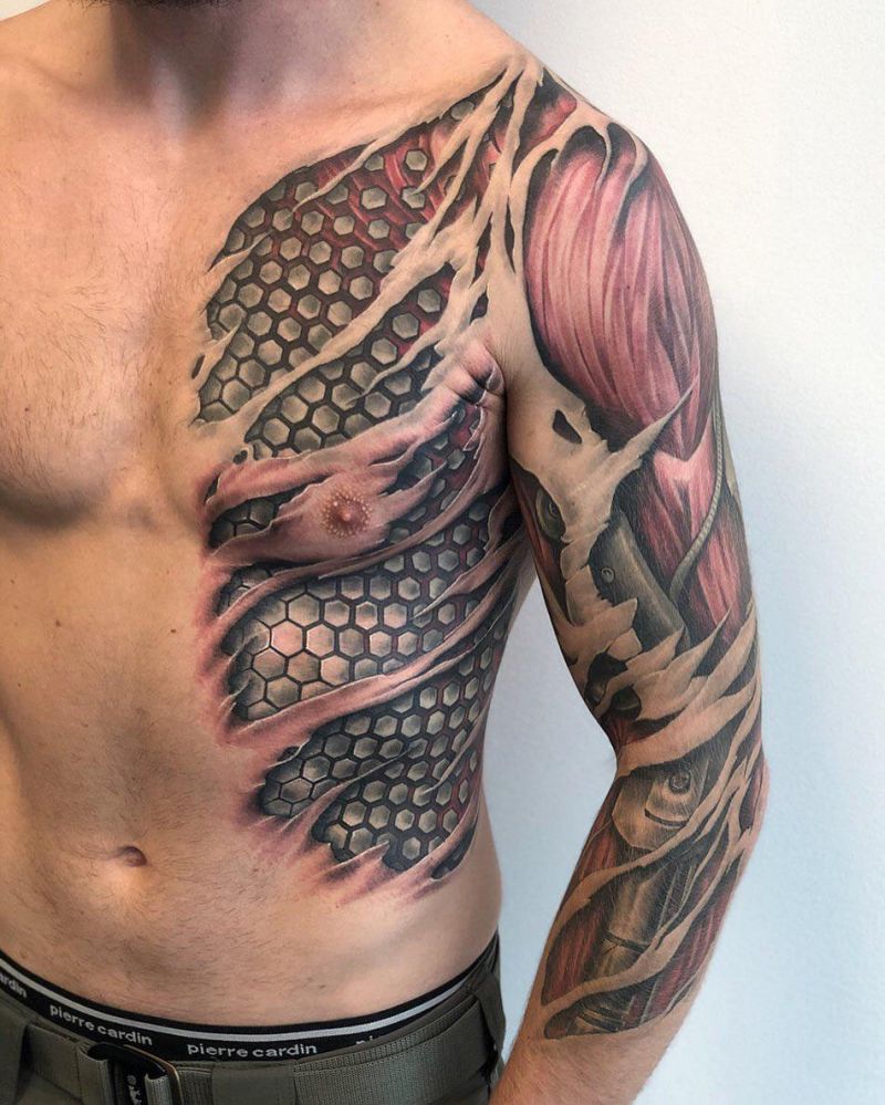 30 Pretty Ripped Skin Tattoos to Inspire You