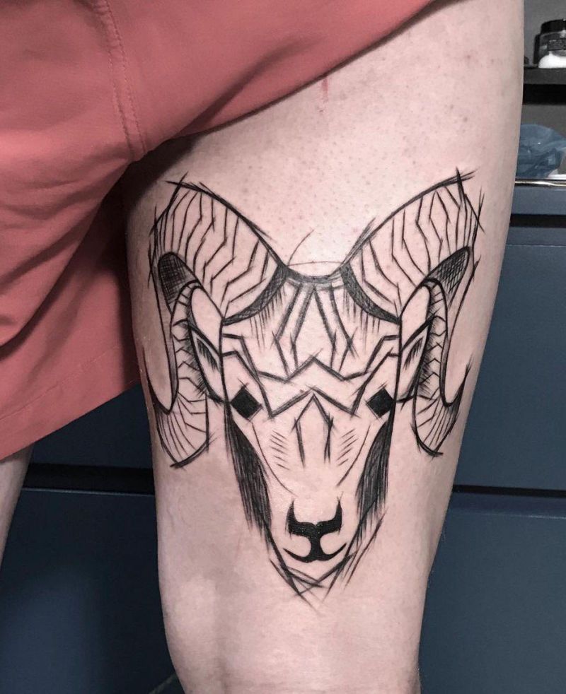 30 Pretty Ram Tattoos to Inspire You