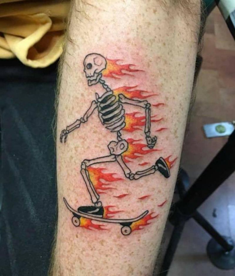 30 Creative Skateboard Tattoos You Can Copy