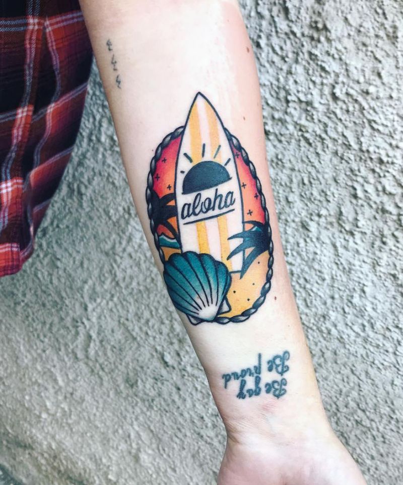 30 Surf Board Tattoos Inspire You to Challenge Yourself