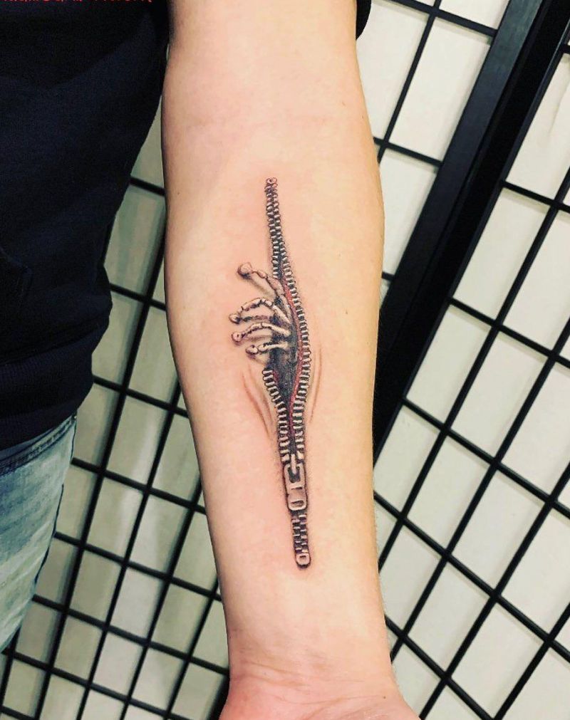 30 Pretty Zipper Tattoos You Must Love