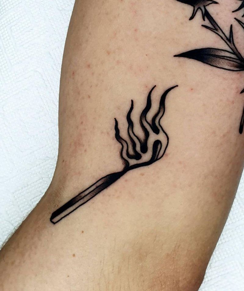 30 Pretty Match Tattoos You Must Try